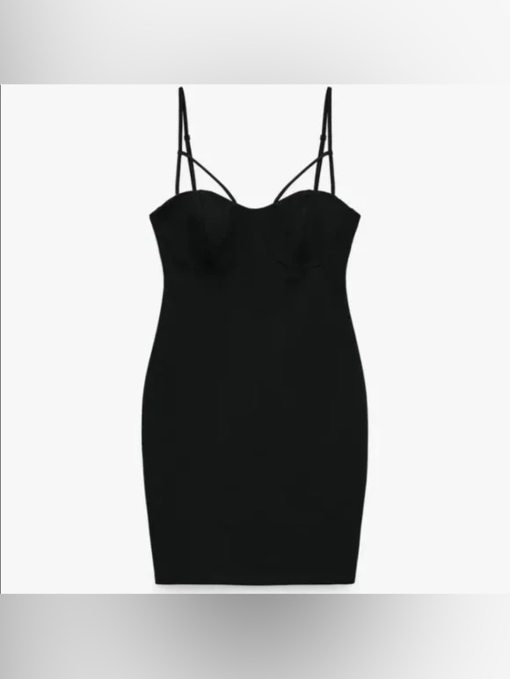 ZARA BLACK CORSET MINI DRESS NWT L